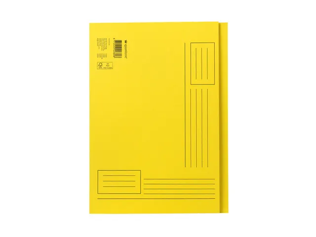 Vouwmap Quantore A4 ongelijke zijde 250gr geel