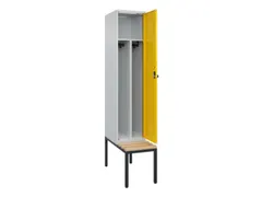 locker met bank,voor scheiding van kleding,HxBxD 2120x400x815mm,1vak