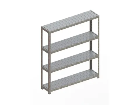 Breedvakstelling 1970x1700x400mm Vaklast 500kg 4 Stalen Legborden