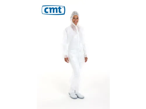 pp non woven coverall met pe coating XL wit 40gr 50 Stuks