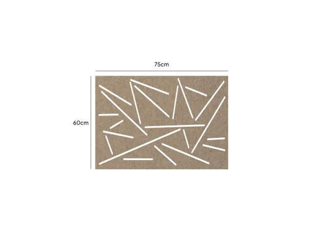 Ecran de séparation acoustique motif découpé 60x75cm Sable
