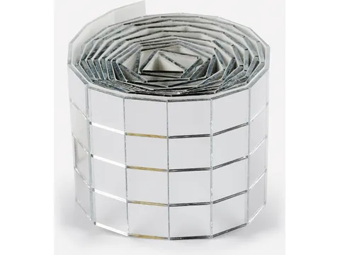 Mozaieksteentjes Folia zilver zelfklevend 10x10mm