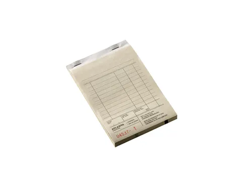Kassablok Djois Atlanta met kopie (carbon) 142x100mm 50x2vel wit