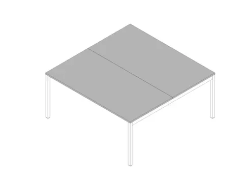 In hoogte verstelbare benchtafel,HxBxD 680-760x1600x1600mm,blad grijs