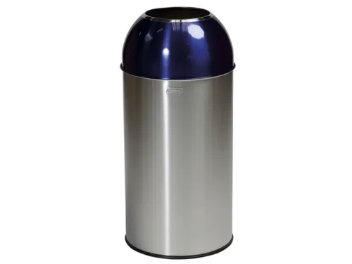 RVS afvalbakken,40l,HxØ 740x350mm,1opening(en),romp geborsteld