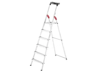 staande trap,eenzijdig,6trede(n),Stand H 1,28m,balk L 2,08m - 3