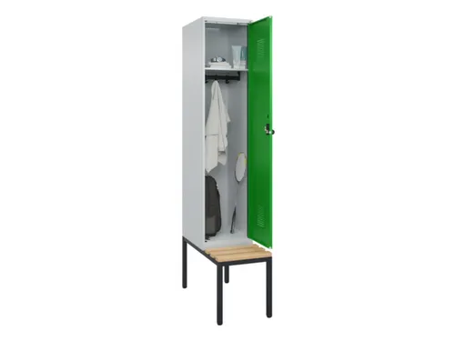 locker met bank,HxBxD 2120x400x815mm,1vak,vak B 400mm,draaigrendel