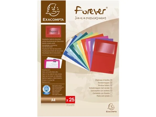 L-map Forever voor ft A4 assorti, pak van 25 stuks