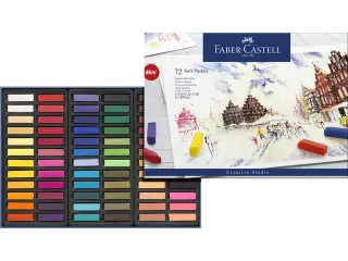 Pastelkrijt Faber-Castell halve lengte etui à 72 stuks - 1