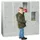 Lockersysteem 1187x1230x500mm 4x3 Vakken 300mm Cilinderslot Sokkel