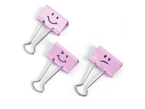 Omslagklem Lichtroze Emoji 32Mm 20 Stuks