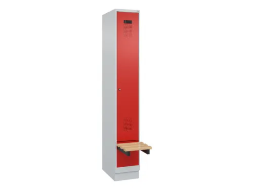 locker met bank,HxBxD 1950x300x815mm,1vak,vak B 300mm,cilinderslot