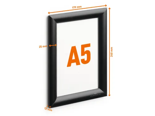Kliklijst aluminium A5 Zwart