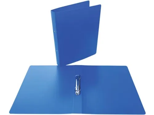ringmap, voor ft A4, uit PP, 2 ringen van 25mm, blauw