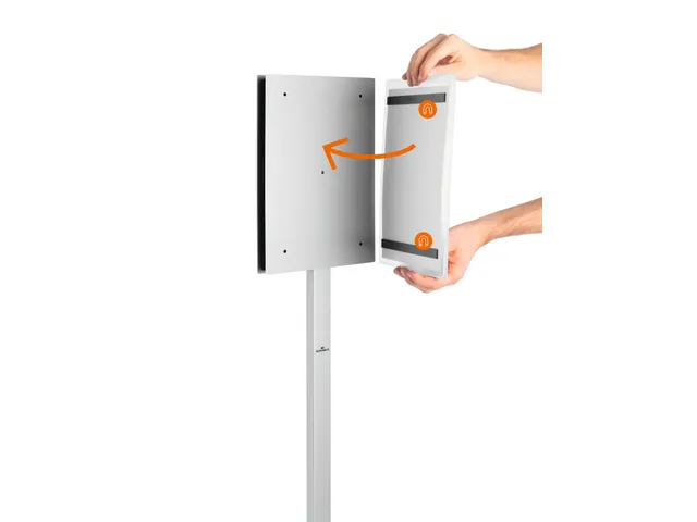 Vloerstandaard info stand outdoor A3 grijs