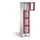 Lockerkast 1850x420x500mm 1x4 vakken Cilinderslot Poten, RAL3003