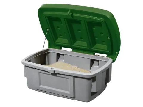 strooigoedbak,100l,HxBxD 460x975x705mm,PE,grijs,deksel groen