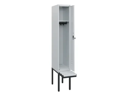 locker met bank,HxBxD 1950x300x815mm,1vak,vak B 300mm,draaigrendel