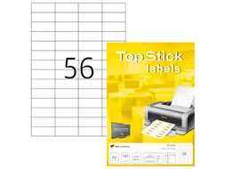 Etiketten universele labels A4 permanent 52,5x21,2mm Wit 5600 stuks
