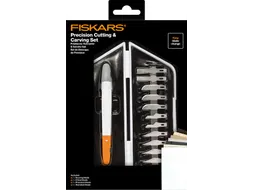 Precisiemes Fiskars Medium Duty set à 12 mesbladen wit