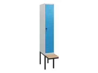 locker met bank,HxBxD 1950x300x815mm,1vak,vak B 300mm,draaigrendel - 1