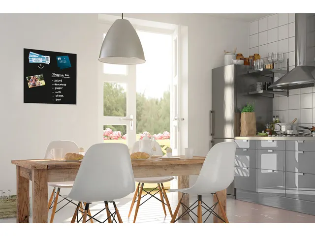 Tableau magnetique en verre Be!board 450x450mm Noir