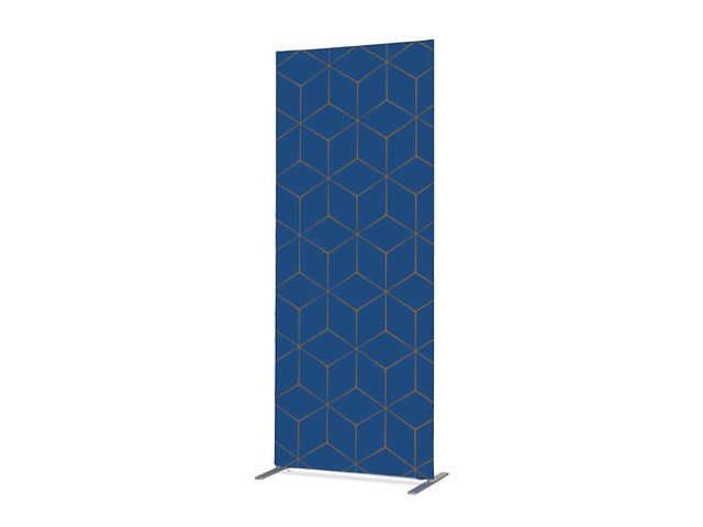 Scheidingswand Textiel Deco 100x200cm Hexagon Blauw Bruin