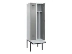locker met bank,voor scheiding van kleding,HxBxD 2120x600x815mm,2vak