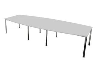 vergadertafel,HxBxD 740x3600x1400mm,vatvormig,MP-lichtgrijs - 1