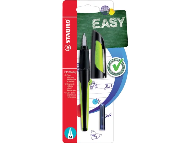 Vulpen Stabilo Easybuddy Zwart/lime In Blister