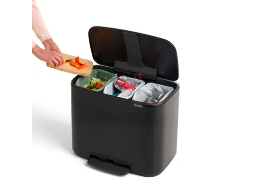 Bo Pedaalemmer 3x11 liter Brabantia Mat Zwart