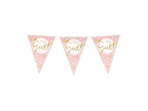 Party Flags foil It's a girl!