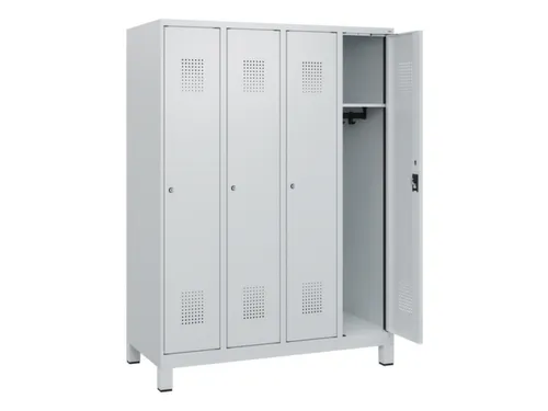 schoollocker,HxBxD 1630x1200x500mm,4vak,vak B 300mm,cil.-slot,voeten