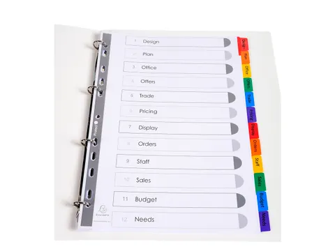 Intercal. Perso.Krea tabs carte bl A4 12P