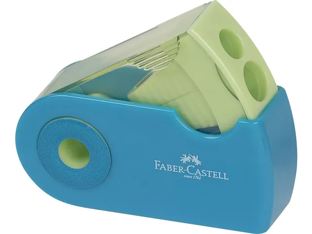 puntenslijper Faber-Castell "Sleeve" assorti kleuren 2-gaats display a