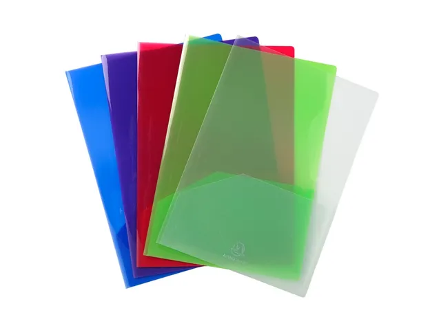 10 Tweezijdige Presentatiemappen Soepele Kaft Pp 20/100ste Assorti
