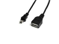 30cm mini USB 2.0-kabel USB A naar mini B F/M