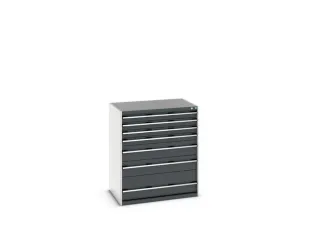 ladekast HxBxD 1200x1050x750mm 7laden RAL7035 front RAL7016 - 8