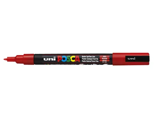 Verfstift Posca PC3M Fijne punt 0,9-1,3mm Rood