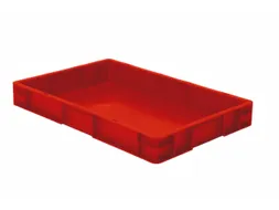 Euronorm-stapelbak 14.5l 75x600x400mm Wanden/bodem Gesloten Rood