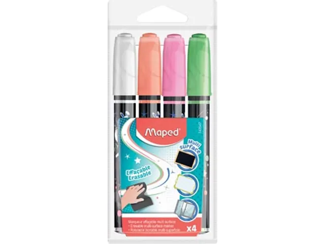 Krijtmarker, Etui Met 4 Stuks Assorti Kleuren