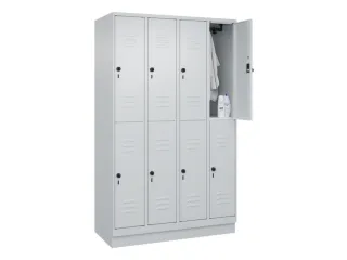 dubbeldekse locker,HxBxD 1950x1200x500mm,4x2vak.,vak B 300mm - 3