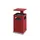 As-papierbak rood met afneembaar afdak breed 80 Liter