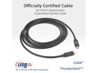 Kabel ACT USB-C 4.0 20Gbps Thunderbolt 3 2m - 9