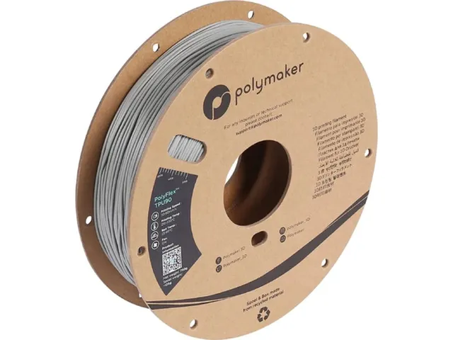 TPU90-A 1,75mm grijs 0,75kg PolyFlex 3D Filament