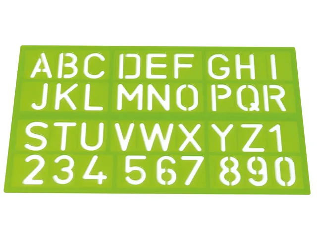 Sjablonen Westcott cijfers en letters assortie kleuren