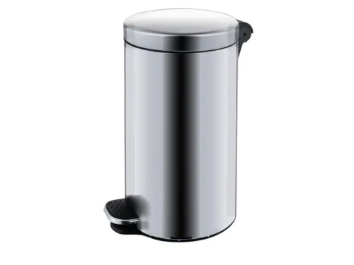 RVS pedaalemmer,12l,HxØ 400x250mm,binnenbak kunststof,romp mat