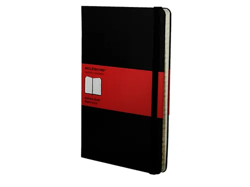Adresboek Moleskine Large 130x210mm hard cover lijn zwart