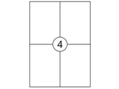 OUTLET Etiket Rillstab 105x148mm A6 Wit 400 Stuks