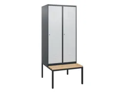 locker met bank,HxBxD 1950x800x815mm,2vak,vak B 400mm,cil.-slot